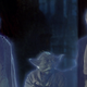 Yoda, Obi-Wan, and a younger Anakin coalesce before Luke after the Battle of Endor.